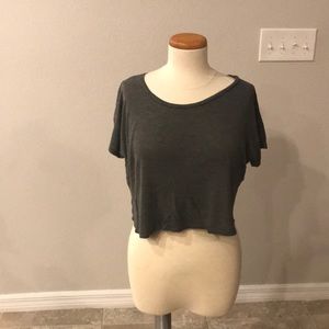 Gray crop top